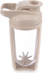 Tritan shaker with mixing ball 700 ml, beige, ORION