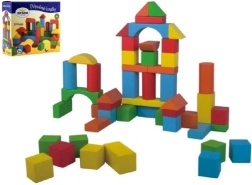 Detoa дървен конструктор – кубчета 50 бр.