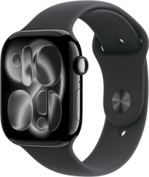 Apple Watch Series 11 GPS 42 мм ониксов алуминий с черна спортна каишка S/M