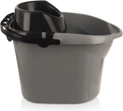 Сиво кофа за моп 12 л с изстисквачка