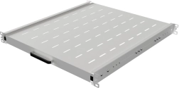 Sliding shelf for 19" rack 1U, 500 mm, gray