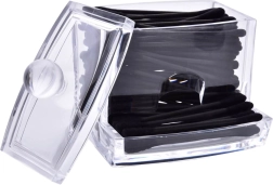 Елегантен прозрачен дозатор за козметични клечки от акрил