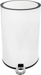 Metal pedal trash can 6 L – white