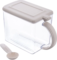 Kitchen container for dry foods 1 l with lid and spoon