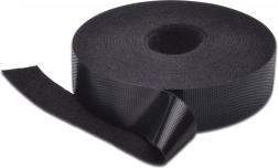 Self-adhesive hook-and-loop DIGITUS for cabling, 20 mm, 10 m roll, black