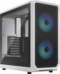 Компютърна кутия Fractal Design Focus 2 RGB бяла с прозрачно тонирано стъкло