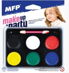 Бои за лице MFP Make-up Party 6 цвята с четка