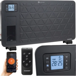 Kaminer Ziflo електрически конвекторен отоплител 2300 W с Wi‑Fi и дистанционно управление, черен