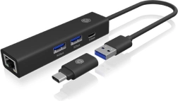 USB-C/USB-A 4-in-1 hub with Gigabit Ethernet