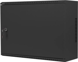 Wall-mounted rack cabinet 19 inch 4U+3U 540x200 low-profile black