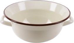 Enamelled kitchen bowl beige 26 cm, 2.5 l
