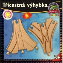 Трисекционна стрелка за дървени влакчета – 2 бр.