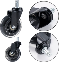 Прозрачно тихо гумено колелце за офис стол