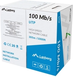 LAN cable UTP 100 Mb/s 305 m CCA green