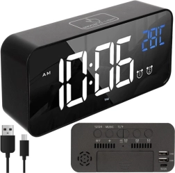 Дигитален LED будилник IZOXIS с гласова активация и функция Snooze