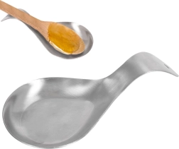 Stainless steel rest tray for spoons and ladles