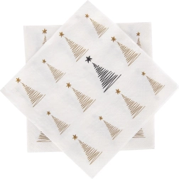 Paper festive napkins with tree motif, 3-ply, 33 × 33 cm, 20 pcs