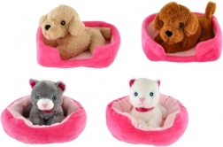 Плюшена животинка в легълце (22 × 24 см)