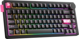 Механична геймърска клавиатура Onikuma MT706, безжична и с кабел, RGB, черна