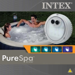 Многоцветна LED лампа на батерии за хидромасажни вани INTEX PureSpa