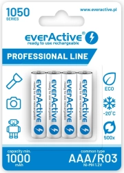 Акумулаторни батерии AAA R03 1050 mAh, блистер 4 бр.