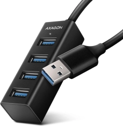 Axagon HUE-M1A мини метален USB хъб 4-портов USB 3.2 Gen 1 с кабел 20 см