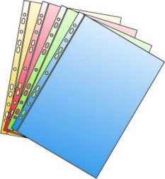 Еврообложка A4 от полипропилен с евроотвор, синя гланцова, 50 микрона