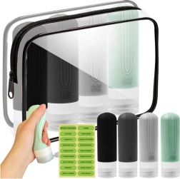 Пътна козметична чанта Trizand 25760 с бутилки за козметика