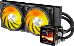 DarkFlash Explore DE240 водно охлаждане за CPU 240 мм с IPS дисплей (черно)