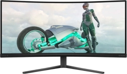 Извит 34" геймърски монитор VA, 180 Hz, HDMI x2, DP x2