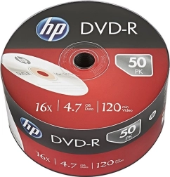 HP DVD‑R 16× 4,7 GB, опаковка 50 бр.