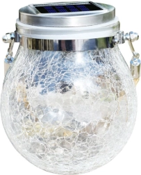 Solar garden lantern / Solar hanging LED light - size L, white light