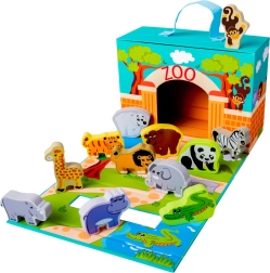 Bino travel suitcase with animals for the zoo