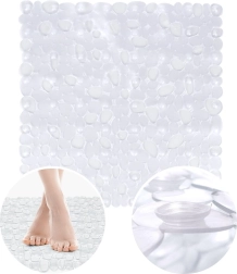 Прозрачна противоплъзгаща постелка за душ 51 × 51 см