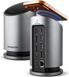 Multiport usb-c hub 9-in-1 with 15 w wireless charging AXAGON HMC-WL9