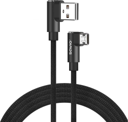 Reversible USB A – Micro USB Cable 2 m with 90° Angle SAVIO