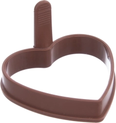 Silicone heart-shaped egg mold brown Sillinie