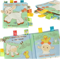 Детска сензорна книжка с овчица и етикетчета