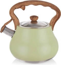 Свиреща неръждаема чайник-кана GREENISH 3 л
