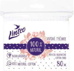 Linteo хартиени памучни клечки за уши 80 бр.