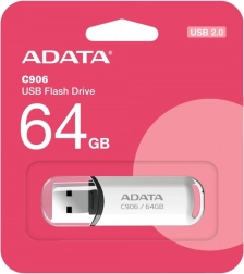 ADATA флашка C906 64GB USB2.0 бяла