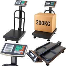 Електронна платформена везна 200 кг с LCD дисплей