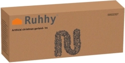 Коледна гирлянда с шишарки и червени плодчета 1 м Ruhhy