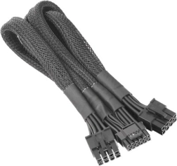 Адаптер PCIe Gen5 захранващ кабел 2x 8pin към 12+4pin 12VHPWR, 600 мм