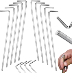 Стоманени палатни колчета L 24 cm – комплект 10 бр.