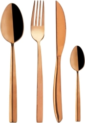 Copper stainless steel cutlery set for 6 people, 24-piece