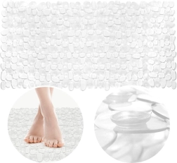 Прозрачна противохлъзгаща се подложка за баня 70 × 35 см