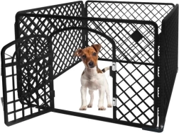 Пластмасов заграден кът за домашни любимци 90 × 90 × 60 см