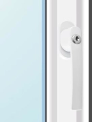 Дръжка за прозорец с ключалка – бяла