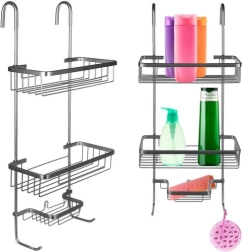 Окачен душ шкаф сребрист